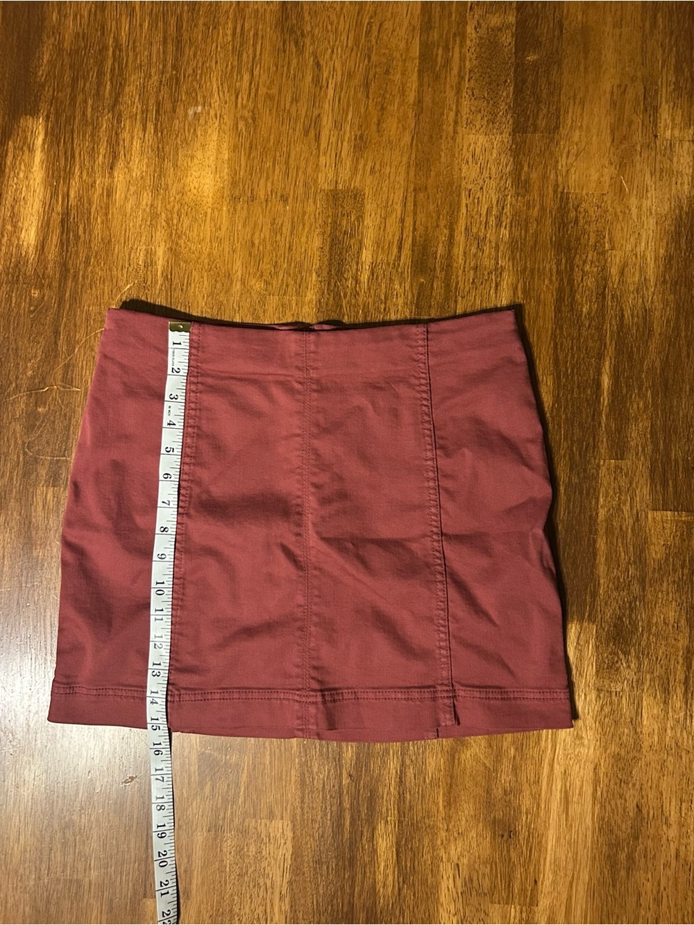 Jolt Burnt Red Mini Skirt